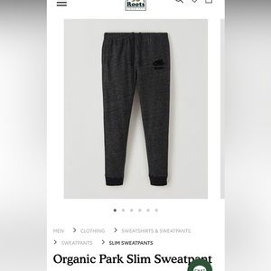 Roots black sweats size small